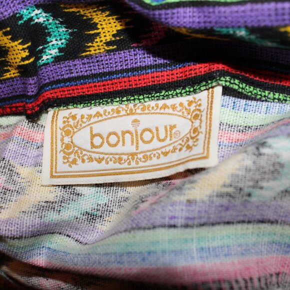 VTG Bonjour 80s/90s boho print wrap skirt 13/14 - Picture 8 of 8